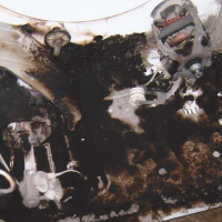 Lint is highly flammable as can be seen here where lint accumulated inside a dryer burned.